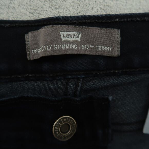 Levi's 512 Jeans Women's Size 10M Dark Blue High-Rise Slimming Skinny 32" inseam - Picture 10 of 16